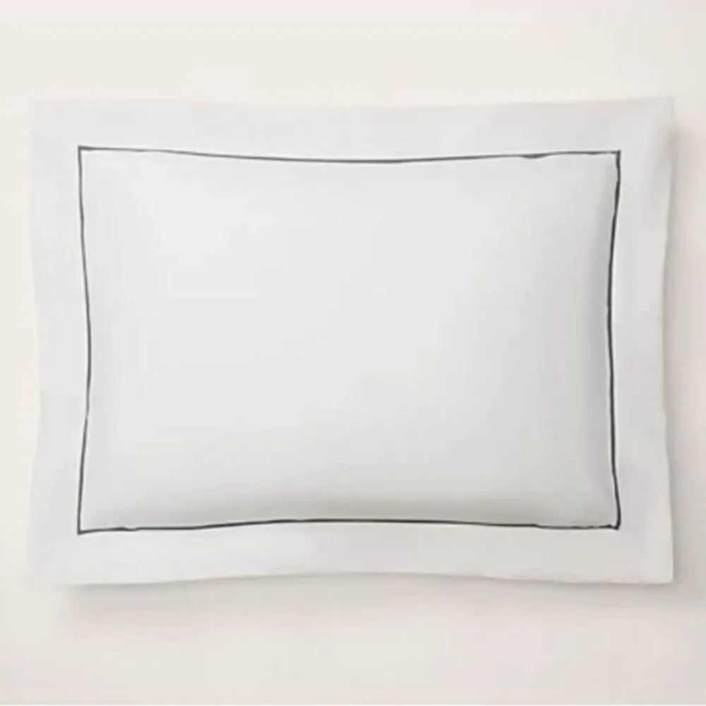 Ralph Lauren Organic Cotton Percale Palmer Standard Sham in Loft Gray